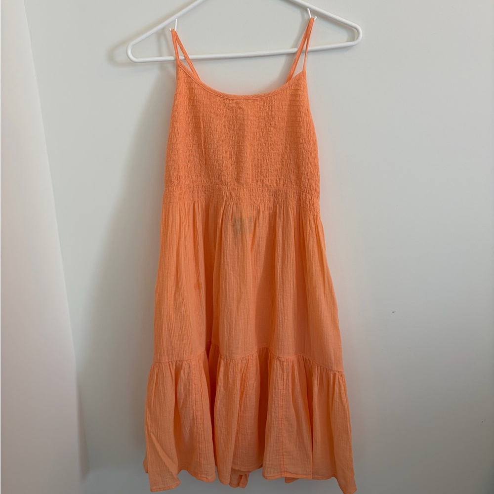 GAP Peach-Orange Tiered Sundress